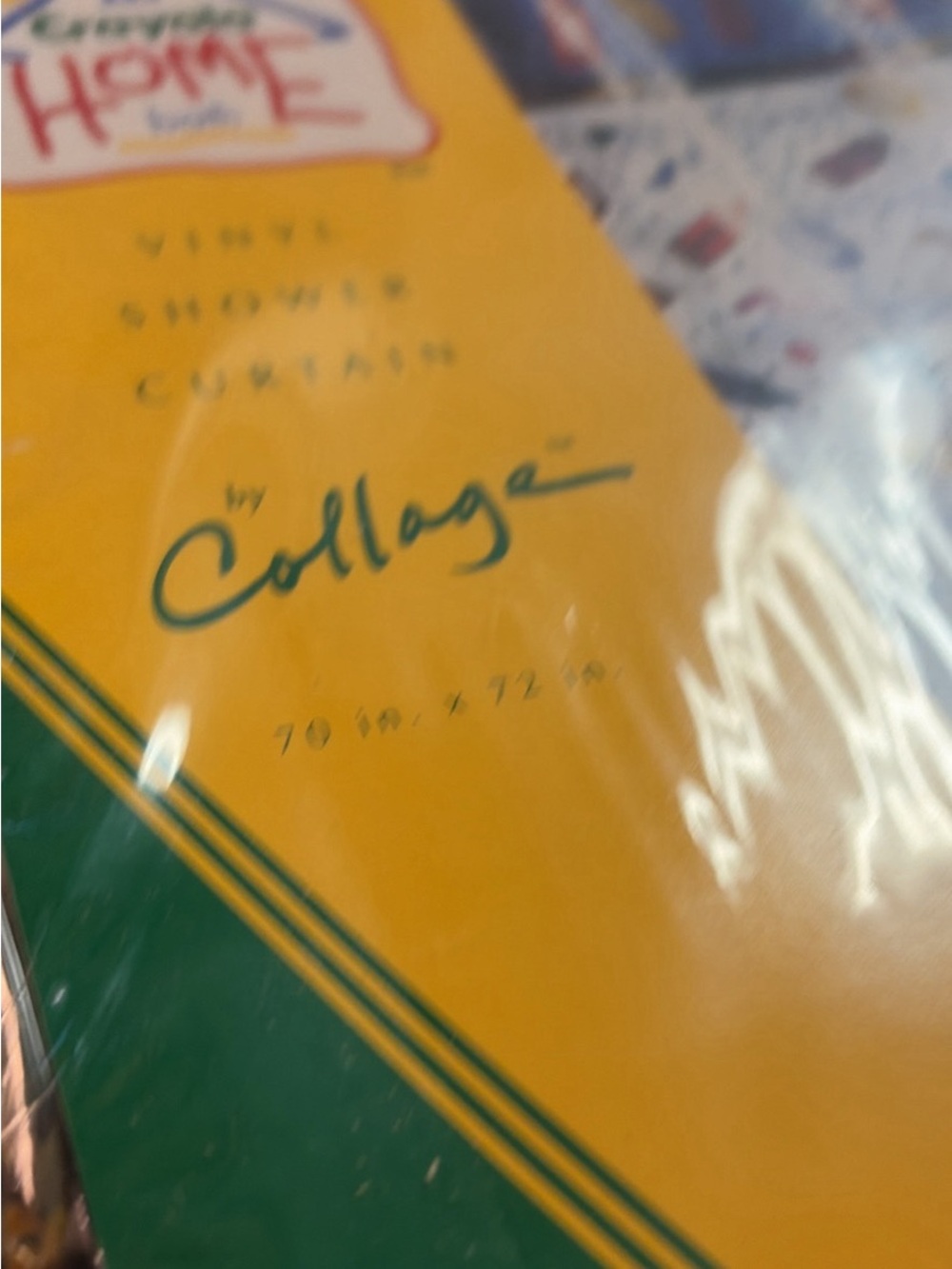 NEW Vintage Crayola Home Bath 1993 vinyl shower curtain 70”x72” Collectible. - Picture 4 of 5